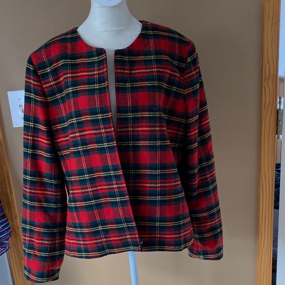 Classic Tartan Wool Blend Jacket — Ralph Lauren Inspired Preppy Holiday Style 16